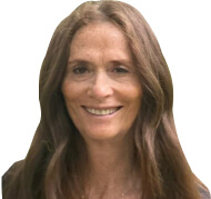 A woman with long brown hair smiling, shown from the shoulders up against a white background, capturing the vibrant energy of Memcyco at RSA Conference 2025.